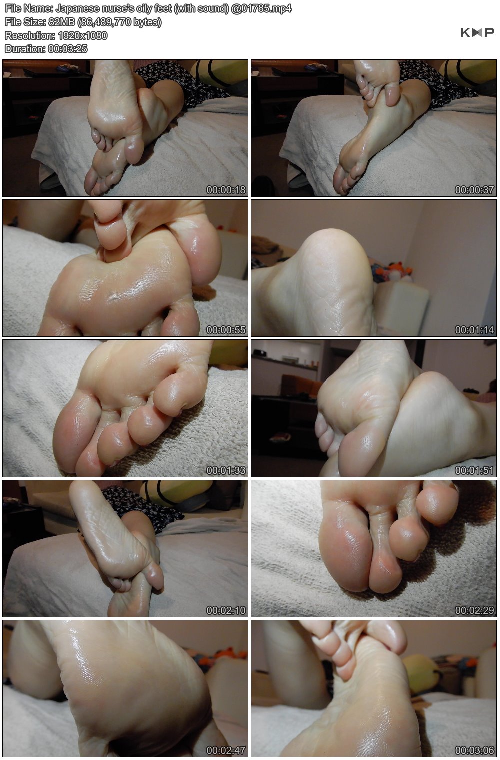 Japanese nurse's oily feet (with sound) @01785.JPG
