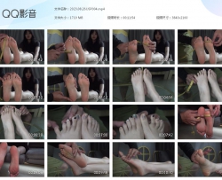 【南国足艺】把玩小初白嫩美脚，测量美脚，她非常缅甸害羞！4K